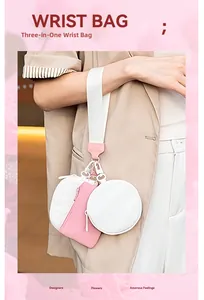 Detaillierte multifunktionale 3-in-1 Handgelenktasche mit modularen Taschen