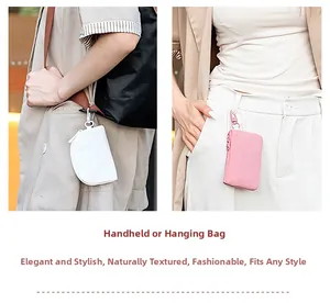 Detailansicht der tragbaren 3-in-1 Mini-Handgelenktaschen mit Haken für Schlüssel