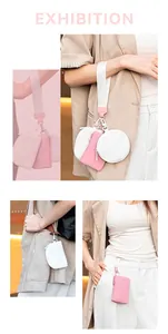 Drei-in-Eins Mini-Handgelenktaschen-Set mit weißem Gurt und vielseitigen Tragevarianten