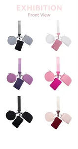Drei-in-Eins Handgelenktasche Set mit verschiedenen Farben und Metallreißverschluss