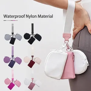 Handgelenk Münzbörse Tasche Combo Nylon Wasserdicht Multifunktional Mit Abnehmbaren Runden Und Rechteckigen Taschen Für Damen