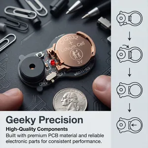 Mini cricket noise maker PCBA with CR2032 battery and buzzer for office pranks