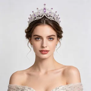 Baroque Vintage Gold Silver Rhinestone Bridal Crown Tiara For Women Wedding Birthday Party Pageant Hair Accessories Jewelry