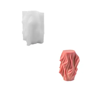 Spiral geometric candle silicone mold for handmade soap and decorative plaster crafts