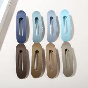 Lot de 8 barrettes à cheveux mates de type bec de canard en diverses couleurs Morandi