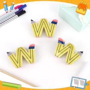 Détails de pinces à cheveux créatives en forme de crayon, lot de 3 pour un look scolaire