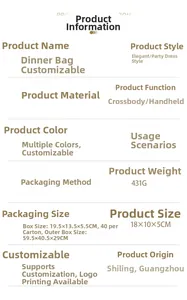 Specifications of marble acrylic evening bag 18x10x5cm for wedding and party