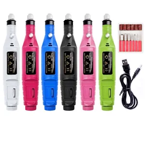 Portable USB Electric Nail Drill Machine Professional Manicure Pedicure Tool Polishing Sanding Pen For Acrylic Gel Nails