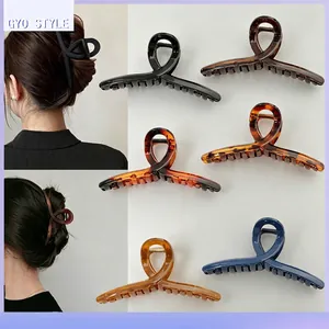 Large Hair Claw Clip For Women Korean Cross Twist Design Matte Glossy Non-Slip Hair Crab Clamp Styling Accessory