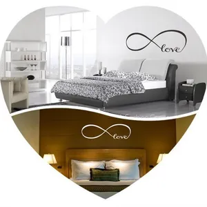 Infinity love symbol wall decal for modern bedroom and living room interior decoration