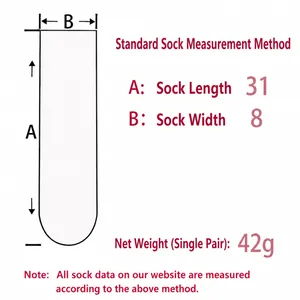 Thick coral fleece Christmas socks sizing chart with length and weight details