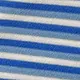 Detailed close-up showing the soft striped terry cloth texture of the blue bikini