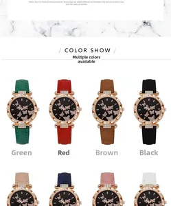 Dettaglio dei colori disponibili per orologio donna farfalla con cinturini in pelle