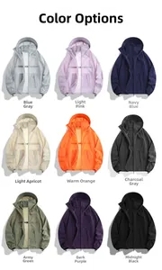 Multi-color collection of thin, breathable sun protection jackets in 9 assorted colors