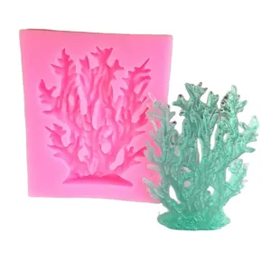 Coral shaped silicone fondant mold for DIY cake decorating and resin crafting