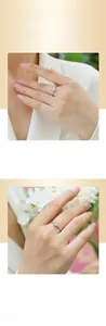 Classic 925 sterling silver solitaire moissanite ring worn on a finger