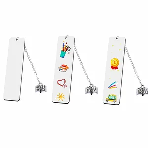 Stainless Steel Metal Bookmark Inspirational Quotes Teacher Appreciation Gift With Book Pendant Decorative Accessory