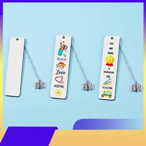 Stainless Steel Metal Bookmark Inspirational Quotes Teacher Appreciation Gift With Book Pendant Decorative Accessory