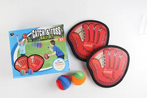 Detail view of the Sport Catch and Toss ball set with two paddles and two suction balls