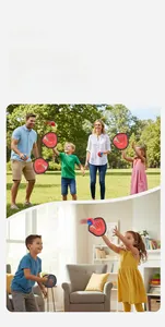 Catch and Toss game set shown in both indoor and outdoor active play environments