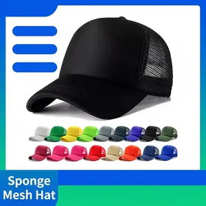 Trucker Hat Mesh Baseball Cap Breathable Sun Protection Adjustable Snapback Plain Solid Color Outdoor Sport Casual