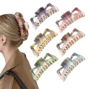 Große Tintenstreifen Haarklammer Für Damen Marmor Textur PC Lackierte Haarklammer Starke Halterung Mode Haarschmuck Für Dickes Haar