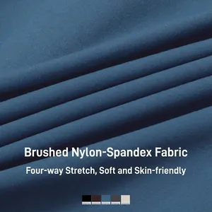 Three-piece yoga set in soft brushed nylon fabric with four-way stretch and multi-colors