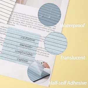 Waterproof translucent Morandi sticky notes showing clear text visibility and strong adhesive