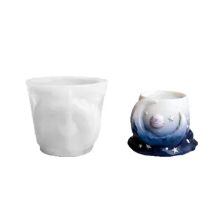 Starry planet silicone mold for DIY celestial aromatherapy candles and resin crafts
