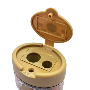 Cute Capybara double-hole manual pencil sharpener with flip cover for students