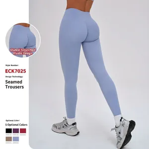 Pantalon de Yoga Brossé Taille Haute pour Femme Legging Contrôle du Ventre Lifting des Fesses Élastique Doux Fitness Sport Bas