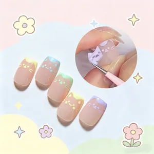 Nail Art Stickers Hollow Spray Painting Templates 3D Embossed Decals DIY Manicure Professional Salon Tool For Decoration