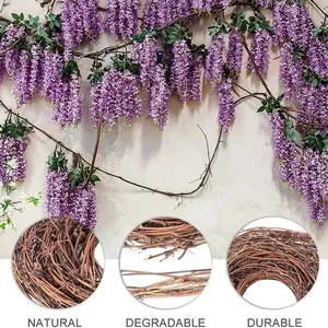 Detail of natural and durable rattan vines for wedding and festive window decoration