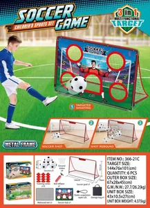 Detailed parts list of the 3-in-1 children soccer goal set with training cones