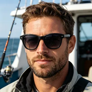 Men Polarized Sunglasses UV400 Protection Vintage Cat Eye Driving Fishing Glasses PC Frame TAC Lens Fashion Outdoor Eyewear