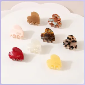 Pince à Cheveux Coréenne en Acétate Cœur Rose Fait à la Main France Petits Accessoires pour Cheveux Pinces Shark pour Femmes et Filles Coiffure de Luxe