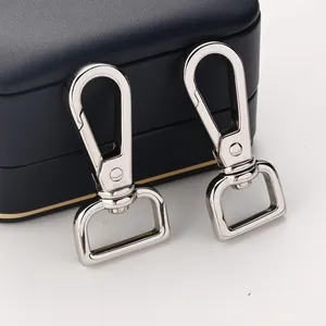 Polished 316 stainless steel swivel lobster clasps for bags and pet leashes, set of two