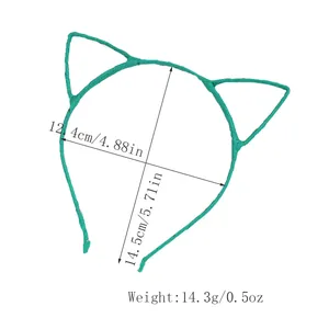 Dimensions détaillées et spécifications de poids pour ce serre-tête oreilles de chat