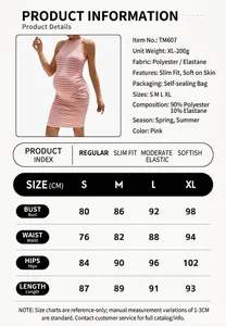 Detailed size chart and fabric specifications for striped maternity bodycon dress