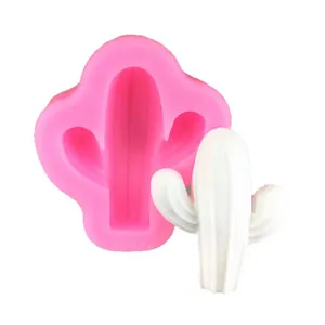 Stampo in silicone cactus rosa per decorazioni torte, candele e saponi artigianali