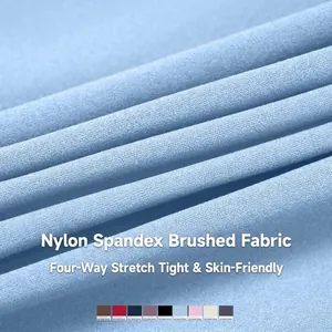 Débardeur de yoga brossé bleu clair avec élasticité quadridirectionnelle et 9 coloris
