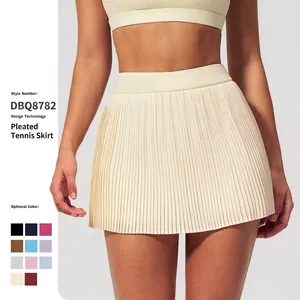 Damen Hohe Taille Plissee Tennisrock Mit Innenhose Taschen Schnelltrocknend Sport Hosenrock Unterteil Für Fitness Laufen Workout