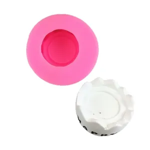 Pink eggshell bowl silicone mold for DIY fondant cake decoration and plaster crafts