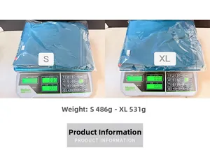 Detailed weight comparison of S and XL sizes for this solid blue summer dress
