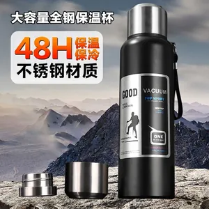 316 Stainless Steel Vacuum Insulated Flask Large Capacity Portable Water Bottle With Tea Infuser For Outdoor Travel Hiking