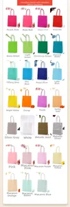 Macro detail of the 27 available colors and sturdy white kraft paper bag textures