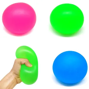 Colorful maltose stress relief balls in pink, green, and blue with slow rebound effect
