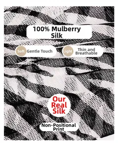 Macro detail of 100% mulberry silk fabric with breathable zebra pattern mesh