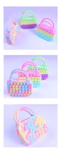 Detailed macro view of the push-pop bubble sensory design and zipper on silicone bag