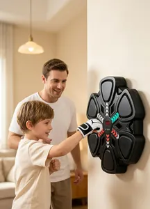 Bersaglio da boxe musicale intelligente a parete con display LED e guantoni bimbo